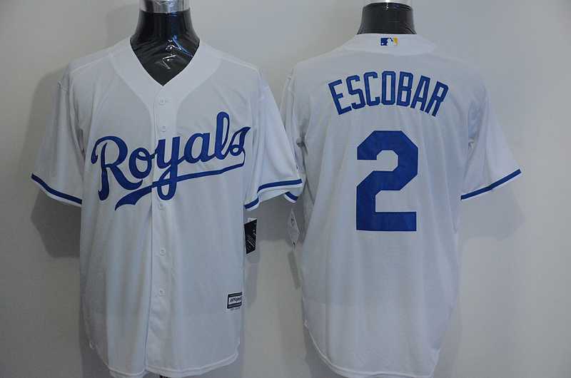 Kansas City Royals #2 Alcides Escobar White New Cool Base Stitched MLB Jersey,We sell and wholesale Kansas City Royals #2 Alcides Escobar White New Cool Base Stitched MLB Jersey on line form chian!